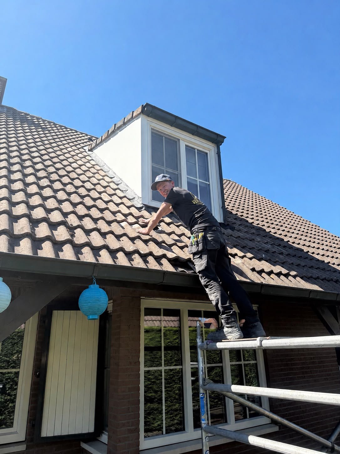 Leander van Geenen aan het werk